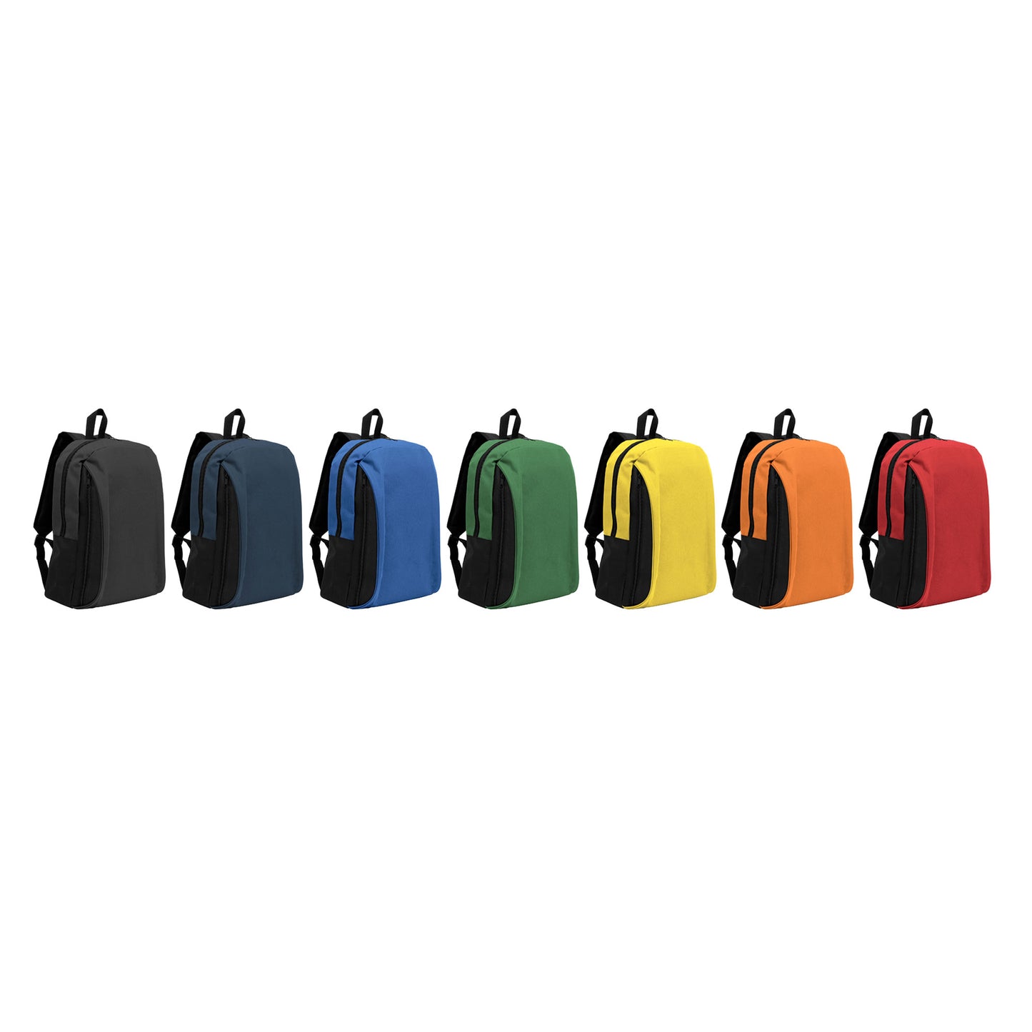 Potencia tu identidad visual con nuestra mochila urbana bitono. Diseño moderno con amplio compartimento frontal y espalda acolchada. Disponible en varios colores para combinar con tu logo. ¡Cotiza tu personalización!