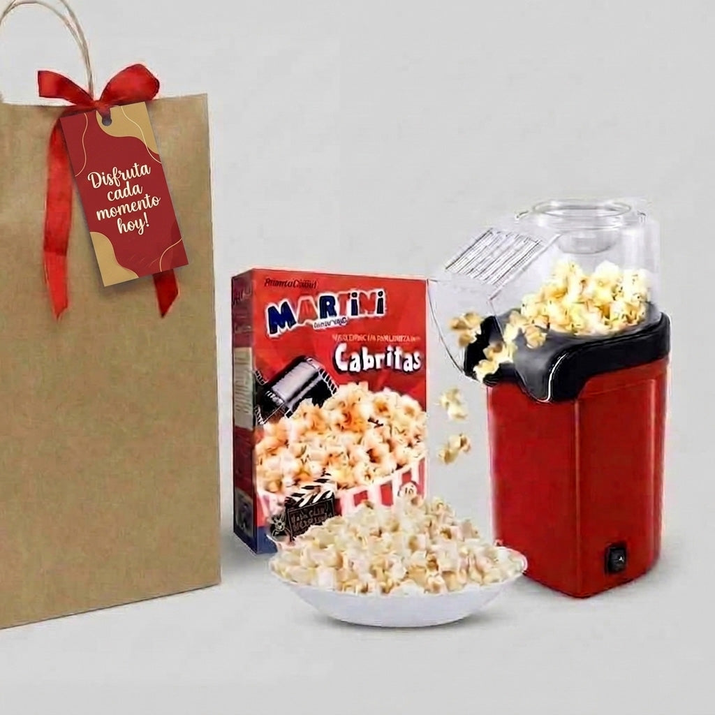 Sorprende a tus colaboradores con un regalo corporativo original. Incluye máquina de cabritas, maíz seleccionado y empaque personalizado con tu logo. ¡Cotiza aquí!