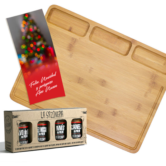 Tabla con espíritu navideño