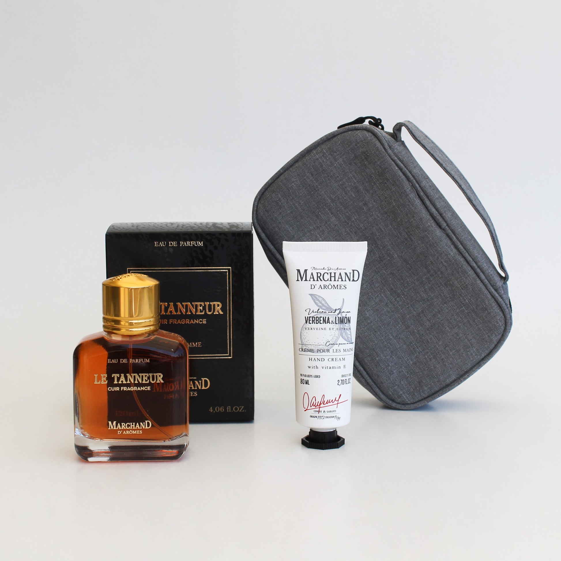 Elegante set con Eau de Parfum, crema de manos hidratante y neceser. Un regalo corporativo que aporta imagen, bienestar y una experiencia de cuidado personal.