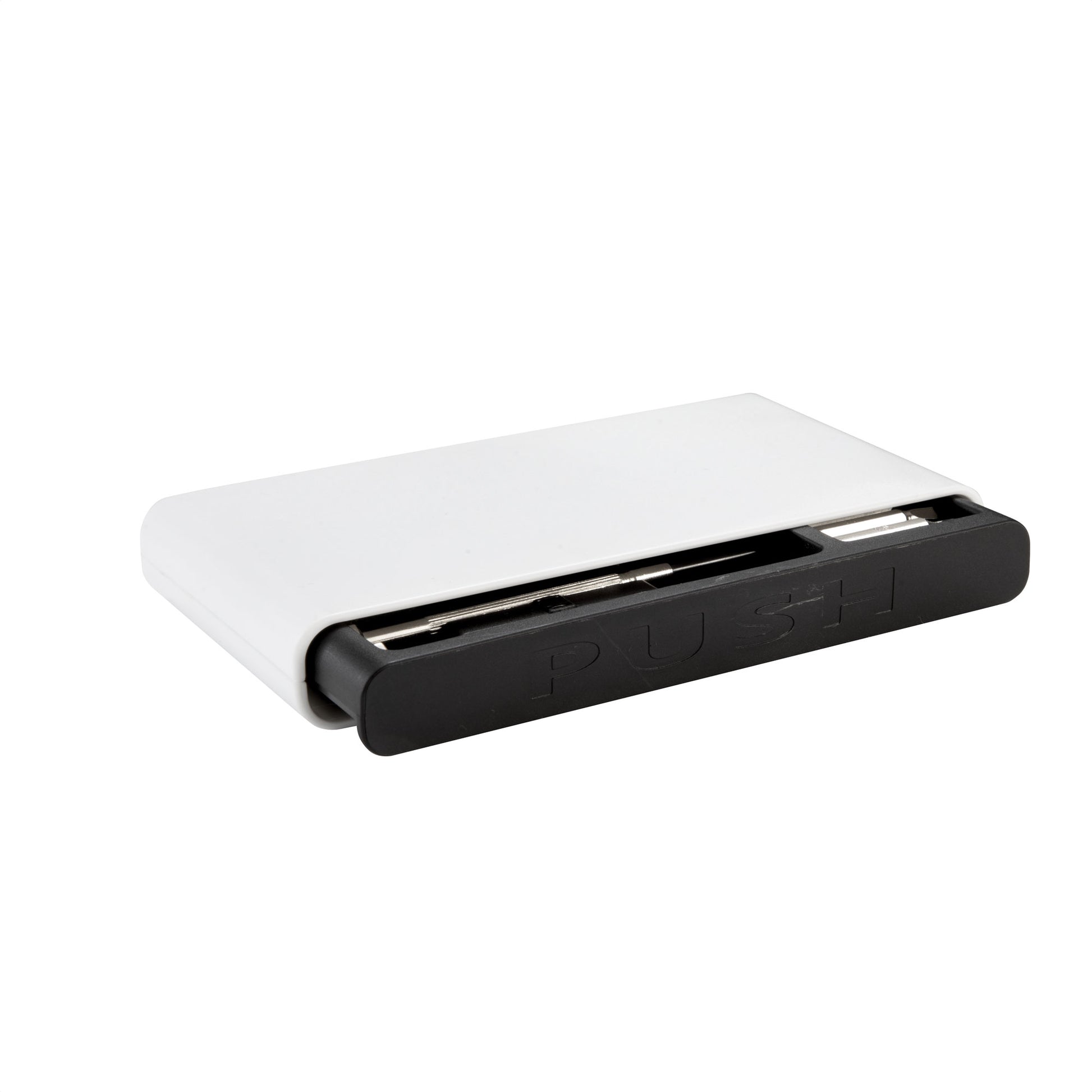 Práctico set de destornilladores imantados en estuche con apertura push. Incluye 8 puntas de precisión y base magnética para mantener el orden. El regalo corporativo ideal para tu marca. ¡Personalízalo con tu logo en Aporta Imagen! 