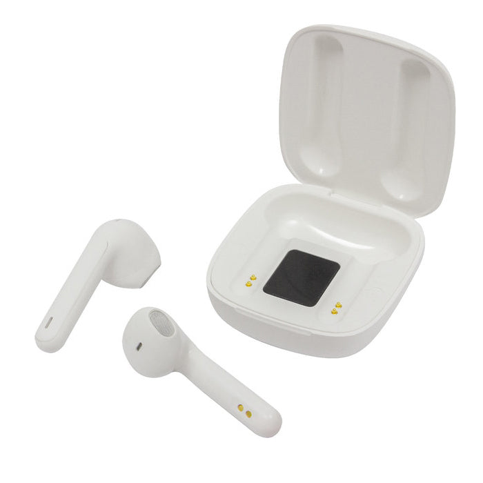 Auriculares bluetooth con función touch y estuche de carga USB-C. Logo full color. El regalo tecnológico ideal para el Día del Padre