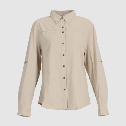 Blusa Exterior Luz. Su tejido de secado rápido y protección UV, garantizan frescura y protección solar.