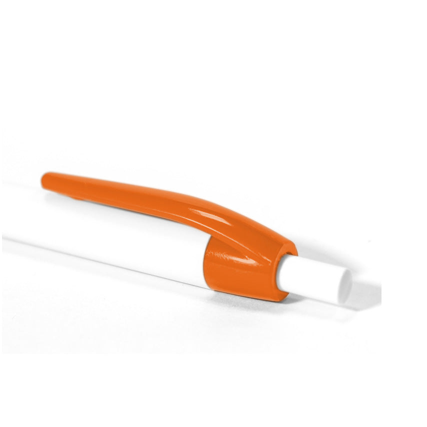 Bolígrafo retráctil con cuerpo y pulsador plástico, tinta negra e impresión de logo. Ideal para promociones, eventos y regalos corporativos.