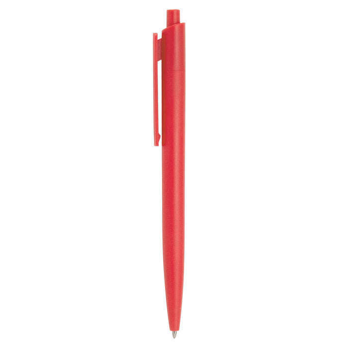 Bolígrafo retráctil con acabado mate y cuerpo en variedad de colores. Ideal para regalos promocionales, eventos y campañas corporativas con logo impreso.