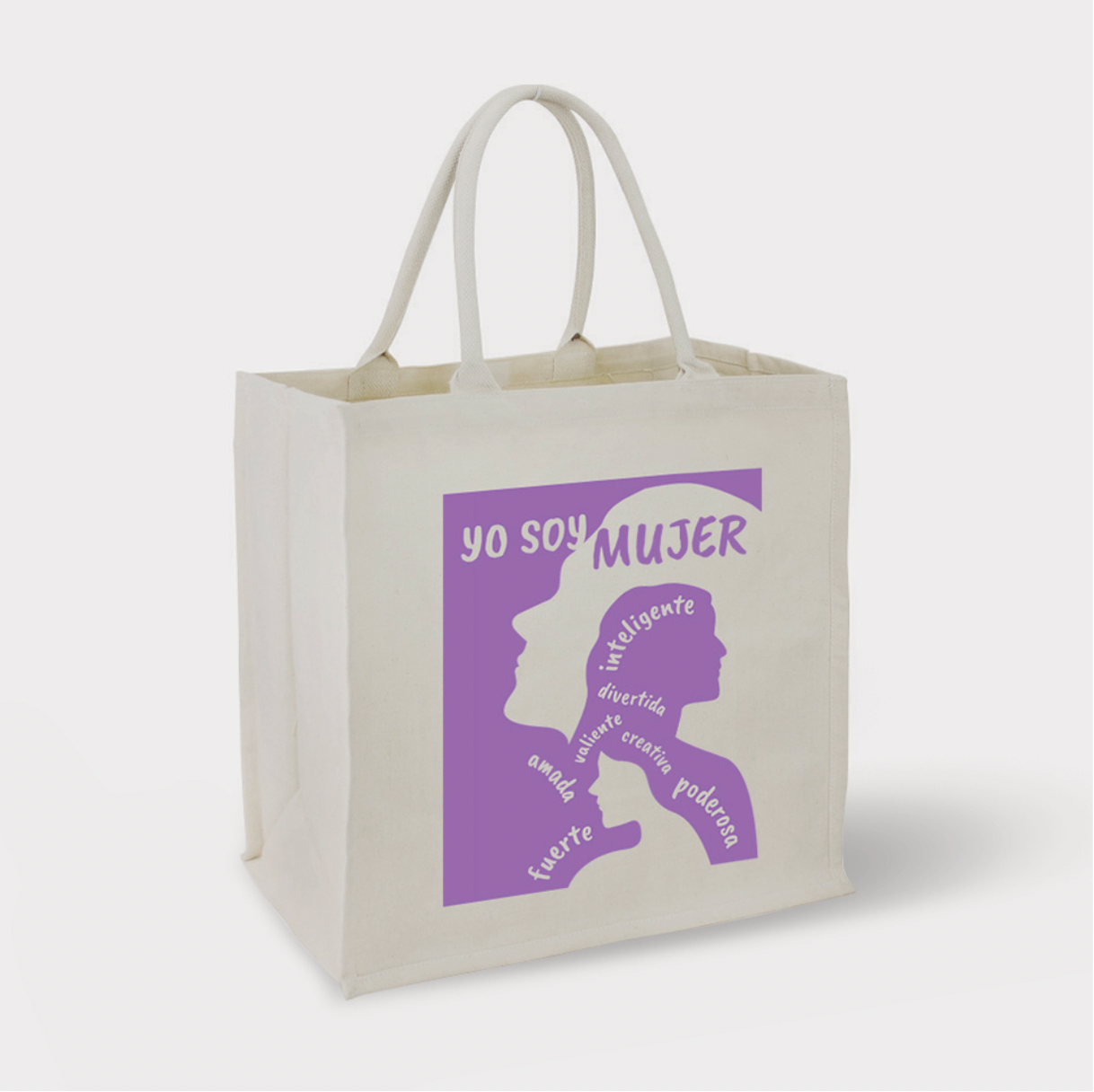 ¿Buscas un regalo de calidad? Bolsa de canvas  en algodón natural con impresión de logo. Gran capacidad y cierre velcro. El detalle corporativo más duradero para el Día de la Mujer. 