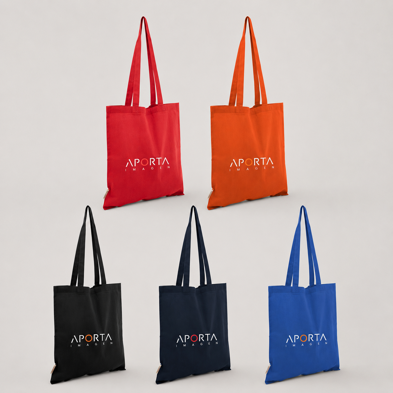 Bolsa reutilizable de algodón y poliéster reciclado, liviana, resistente y disponible en distintos colores. Un regalo corporativo sustentable y personalizable con logo.