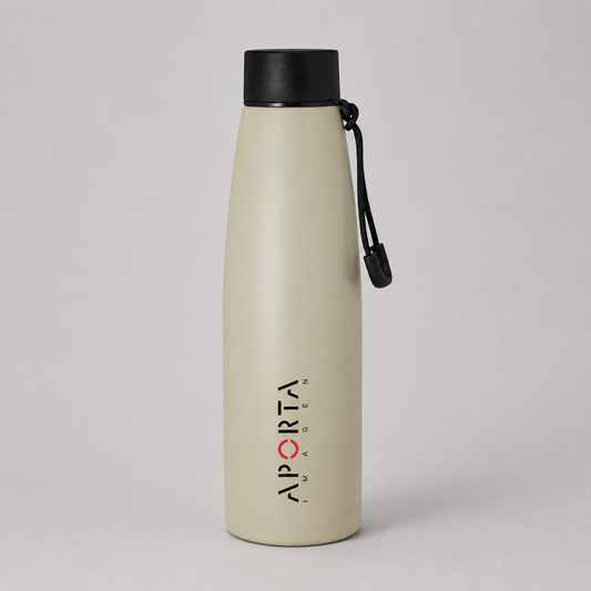 Botella térmica de 500 ml con doble pared sellada al vacío, acabado Powder Coat y gran resistencia. Mantiene bebidas frías y calientes por más tiempo.