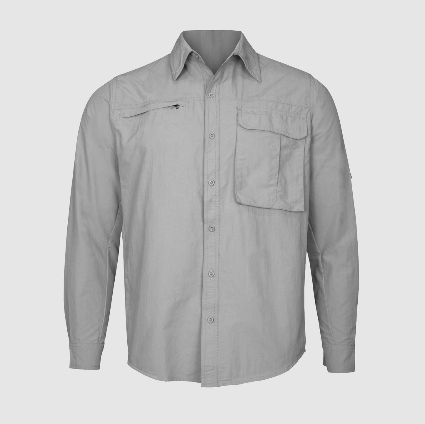 Camisa de trekking manga larga, con respiraderos axilares y logo corporativo bordado