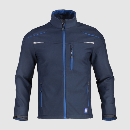 Chaqueta softshell Pangue corporativa, resistente al viento y agua. Personalizable con bordado o impresión. Ideal para uniformes de empresa.
