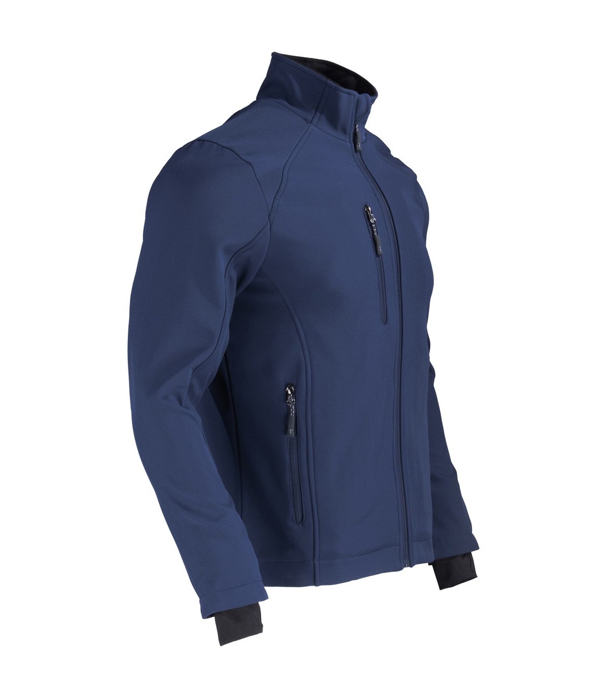 Chaqueta softshell Rhelmu corporativa, cortaviento y resistente al agua. Personalizable con bordado o impresión. Ideal para uniformes de empresa.