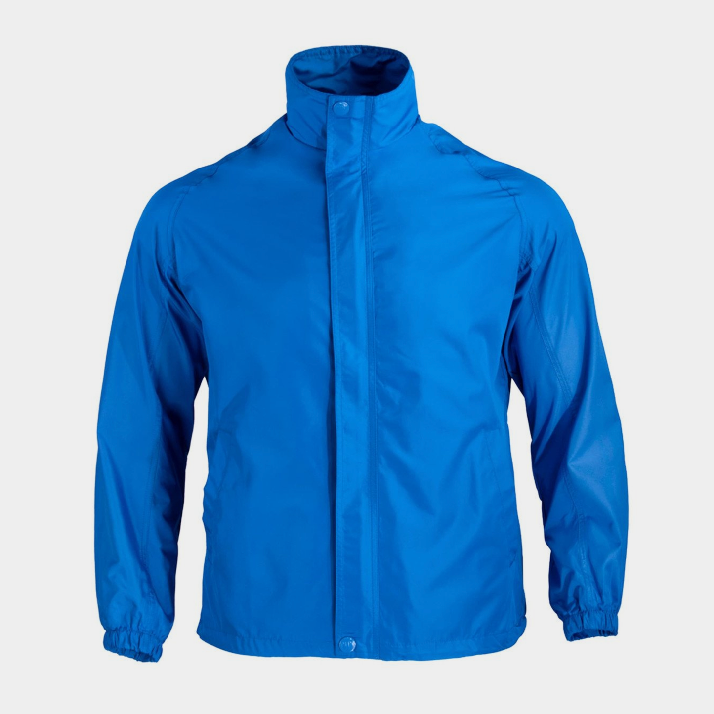 Cortaviento con capa de goma repelente al agua, ideal para uniformes corporativos y outdoor. Personalizable con bordado o impresión.