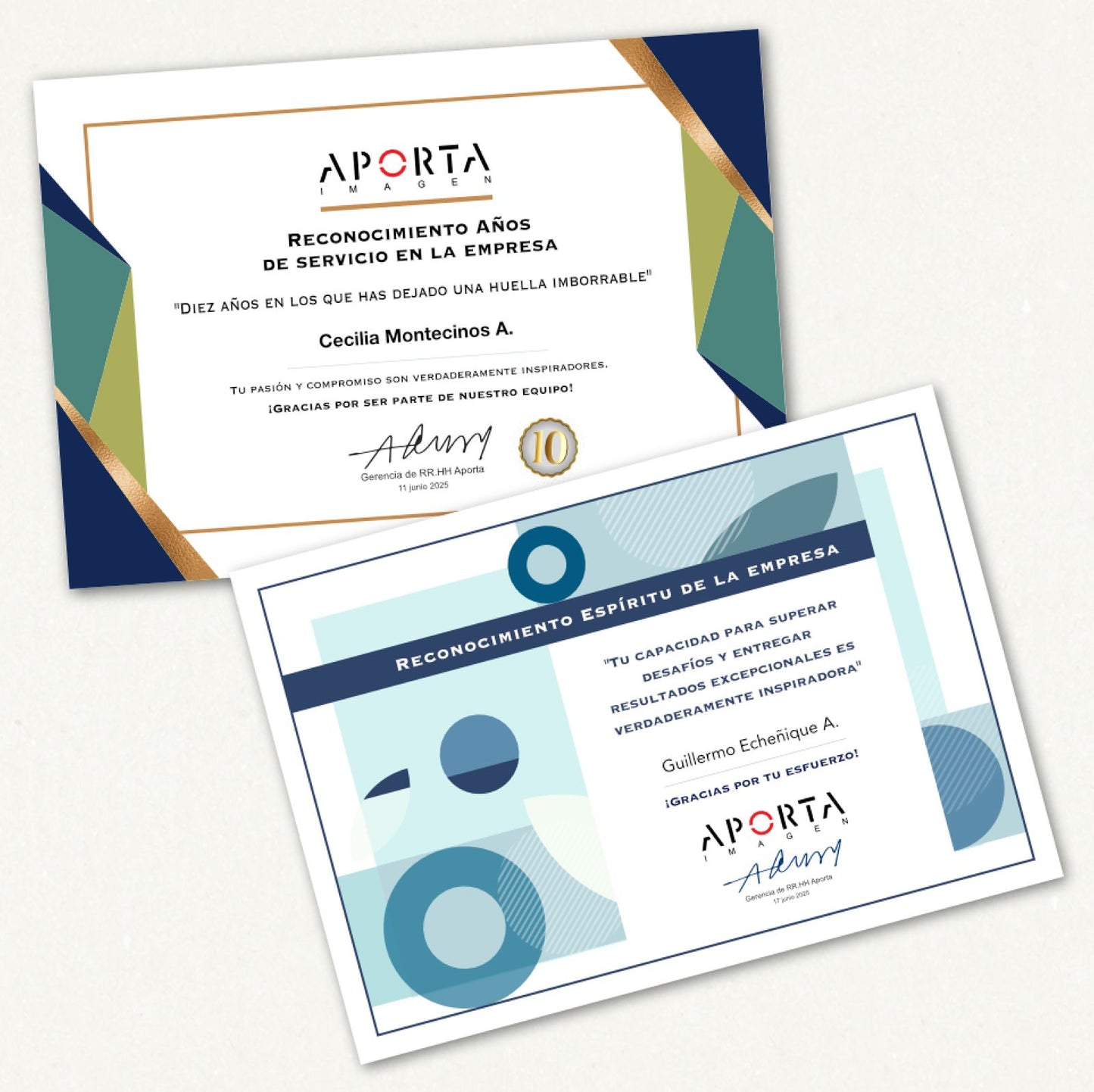 Diseñamos diplomas de reconocimiento personalizados para inspirar a tus colaboradores. El regalo corporativo perfecto para valorar el talento y el compromiso.