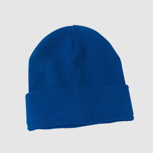 Gorro de lana con logo corporativo bordado .
