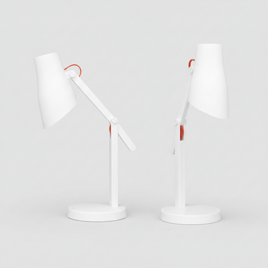 Lámpara LED de escritorio con conexión USB, regulación de intensidad y múltiples modos de luz. Ideal para oficinas, home office y regalos corporativos. Personalizable con logo impreso.