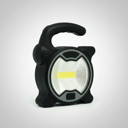 Linterna con 8 luces LED y 1 luz frontal LED blanca. Práctica y versátil para uso diario, emergencias y actividades al aire libre. Con logo corporativo. 