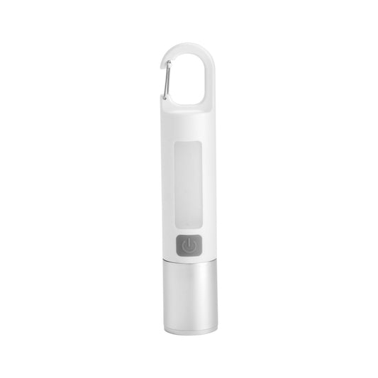 Potente linterna portátil recargable con luz de emergencia. Incluye mosquetón y cable USB. Diseño compacto. El regalo corporativo ideal para outdoor y seguridad. Personalizable. Cotiza aquí.
