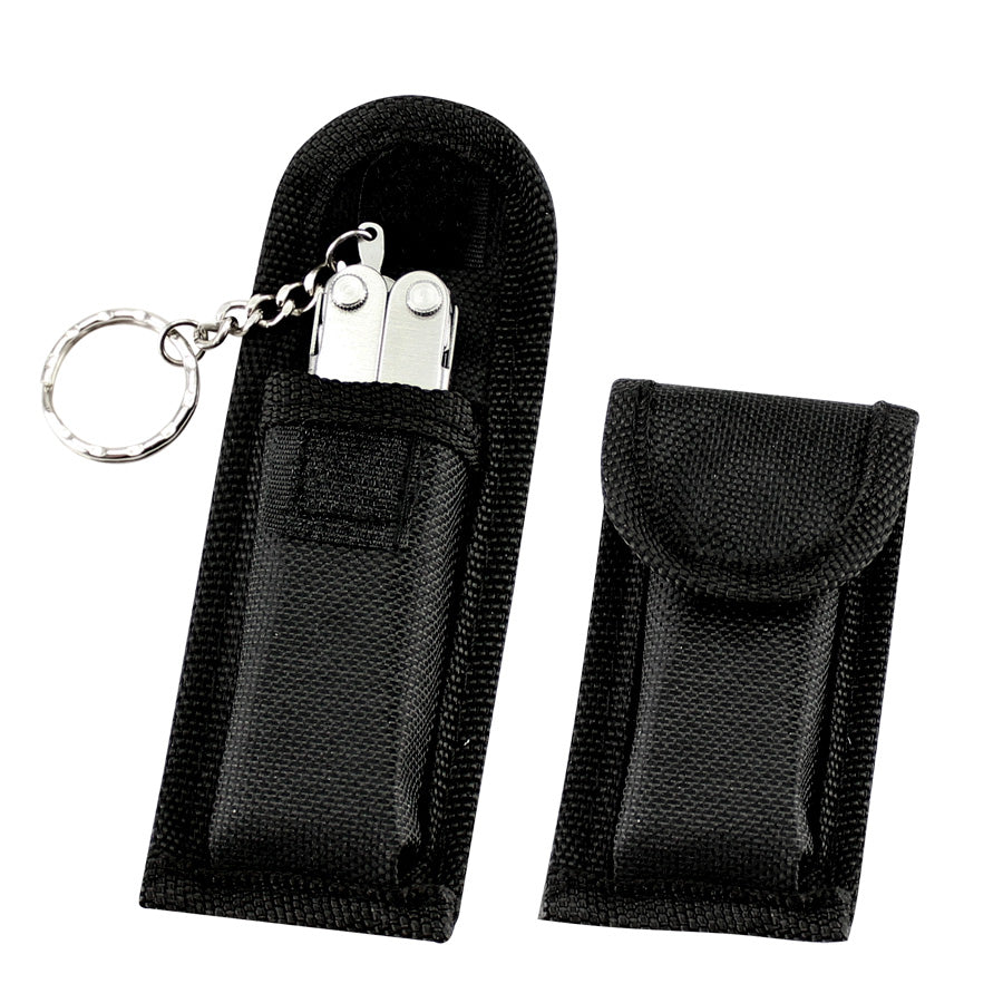 Llavero metálico plegable con 10 funciones y mini regla cm/pulgadas. Con logo corporativo. Detalle práctico y original para el día del padre.