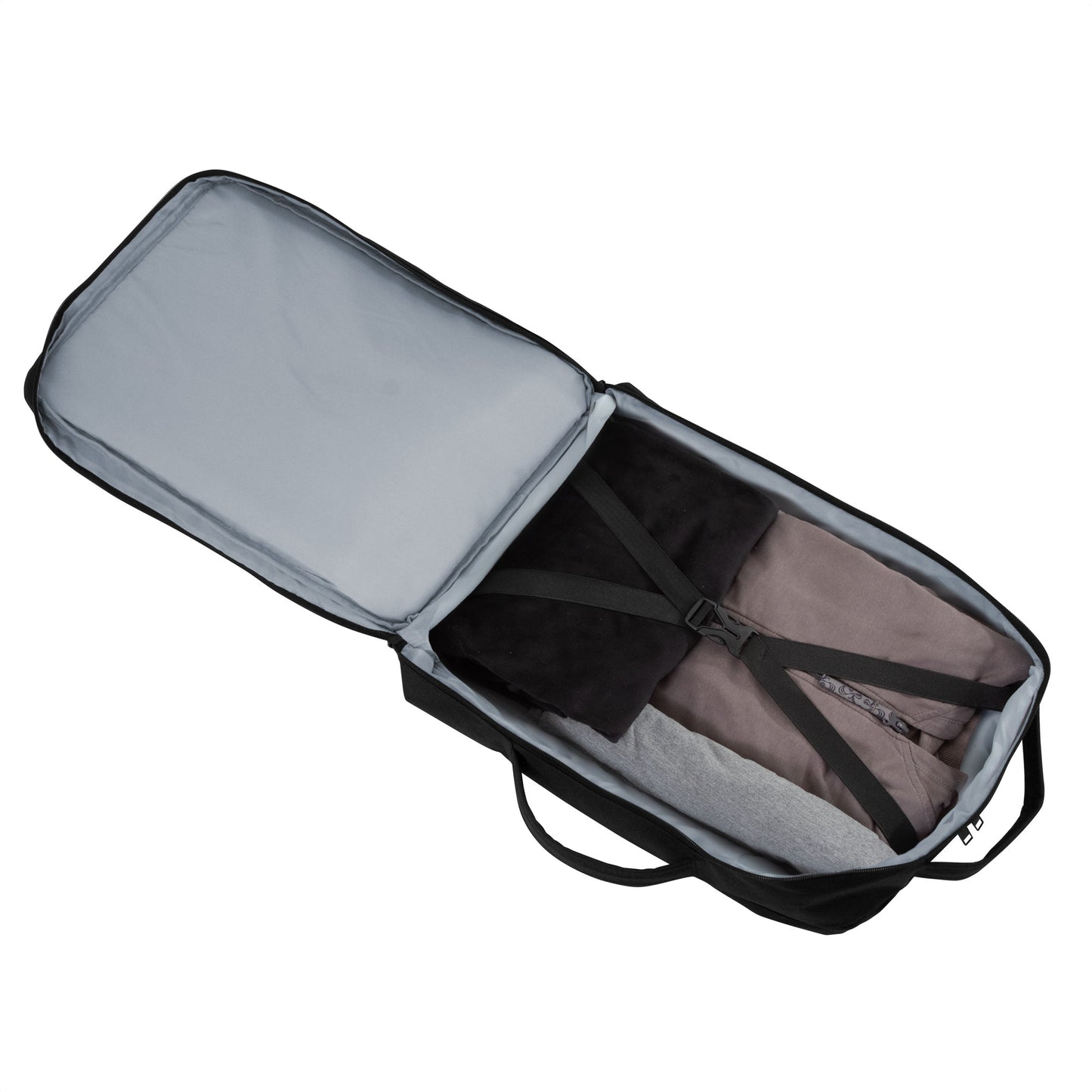 Protección total para laptops de 17 pulgadas. 4 compartimentos acolchados, organizadores internos y diseño ergonómico. La mochila carry-on que combina maleta de viaje y oficina móvil. ¡Cotiza con tu logo corporativo!