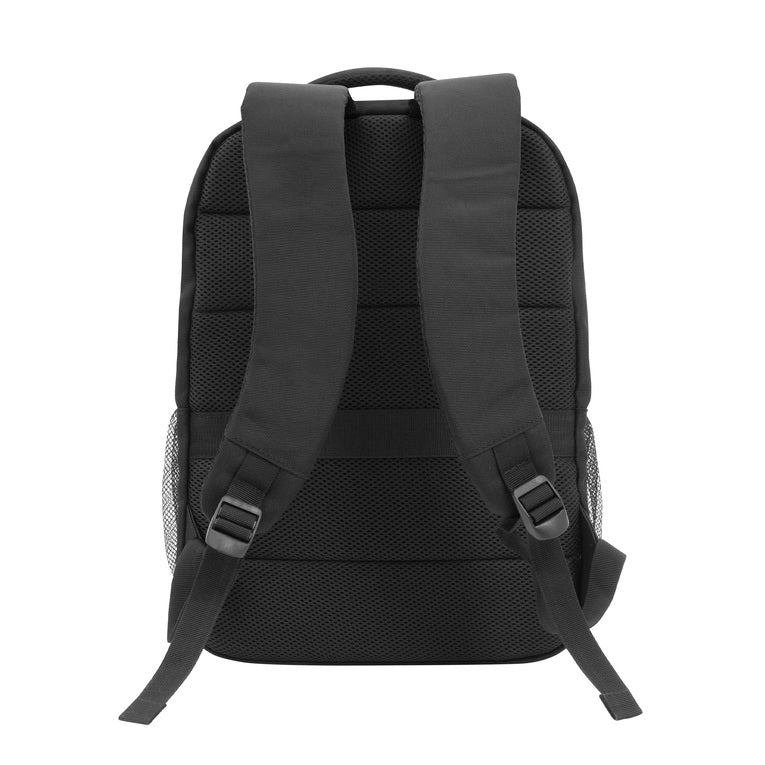 Mochila corporativa portanotebook de 20 litros para computadoras de hasta 16 pulgadas. Incluye compartimento acolchado, organizadores internos, bolsillos laterales y cinta para equipaje. Personalizada con logo corporativo. Cotiza con nosotros.