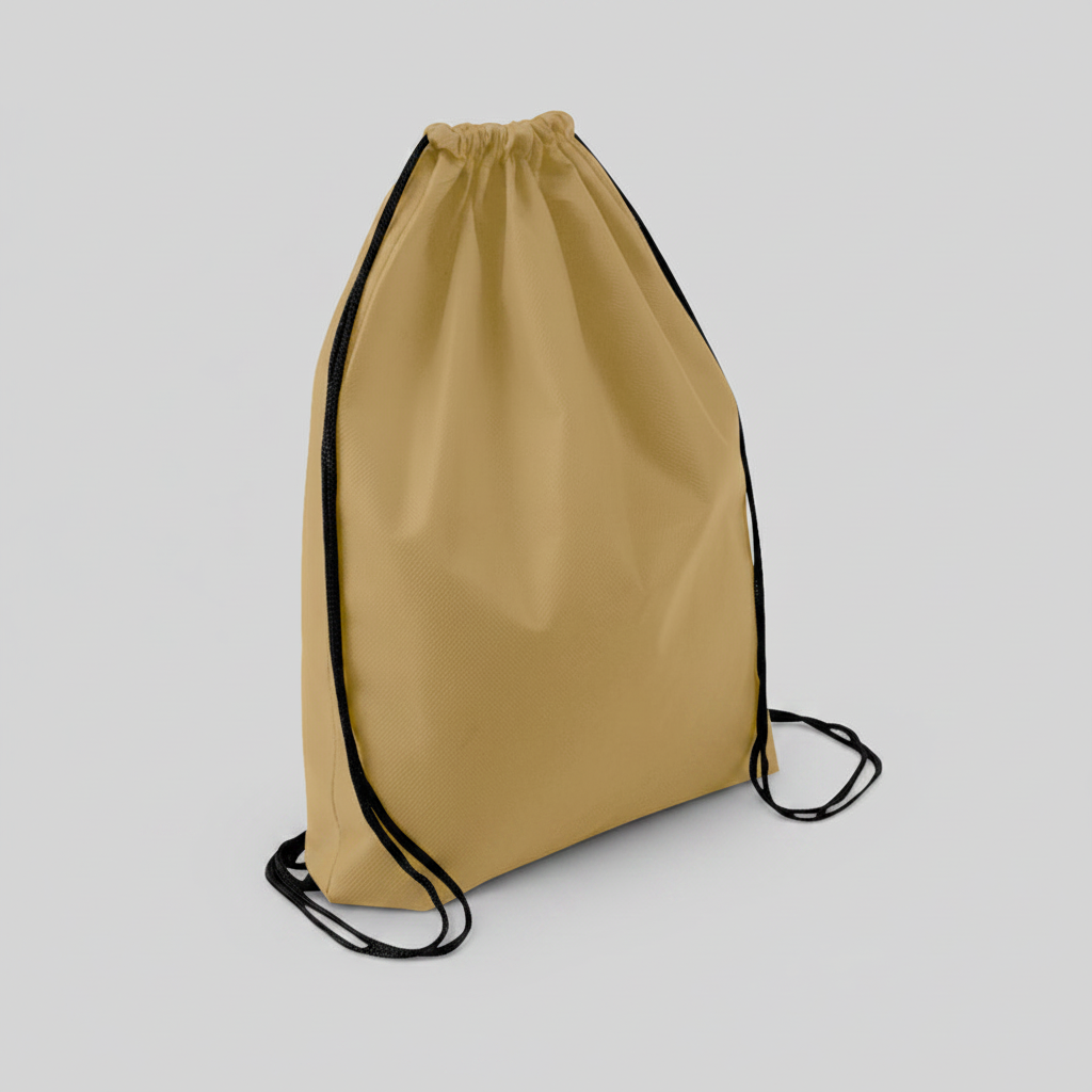 Mochila tipo morral de tela no tejida (TNT), práctica y resistente para eventos, campañas promocionales y regalos corporativos. Personalizable con logo.