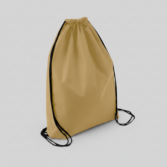 Mochila tipo morral de tela no tejida (TNT), práctica y resistente para eventos, campañas promocionales y regalos corporativos. Personalizable con logo.