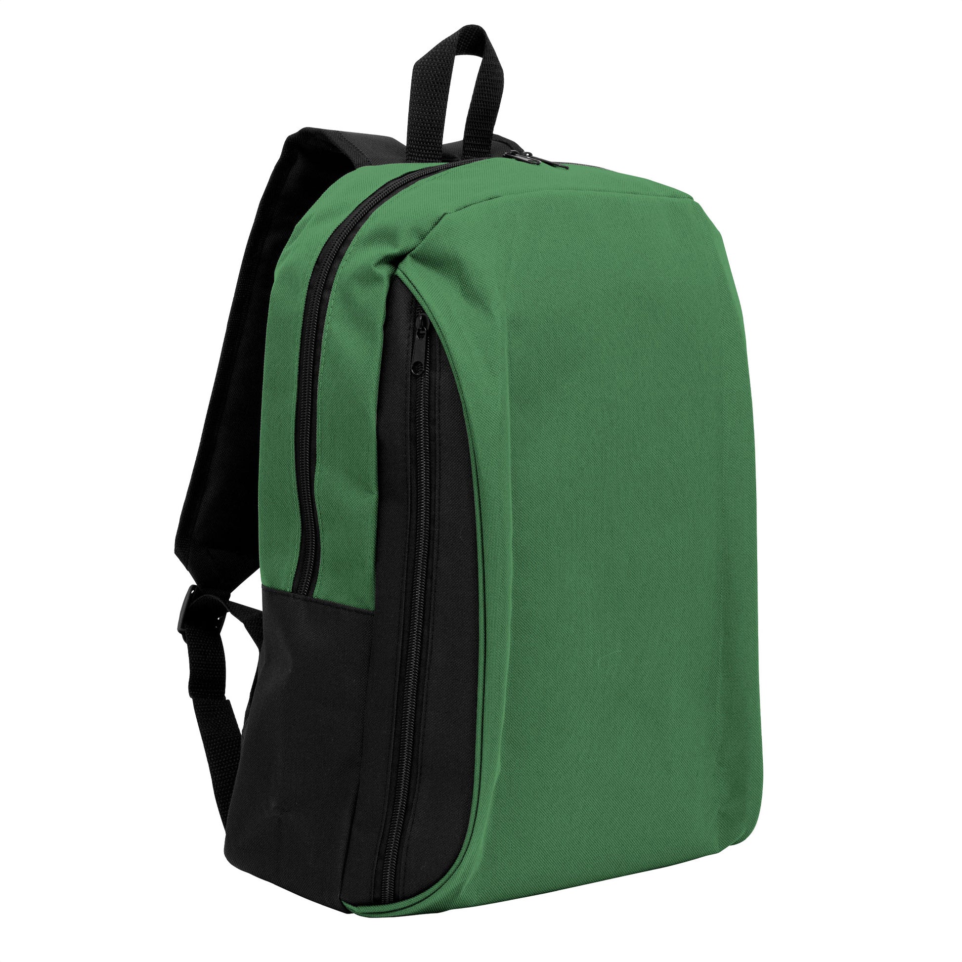 Potencia tu identidad visual con nuestra mochila urbana bitono. Diseño moderno con amplio compartimento frontal y espalda acolchada. Disponible en varios colores para combinar con tu logo. ¡Cotiza tu personalización!