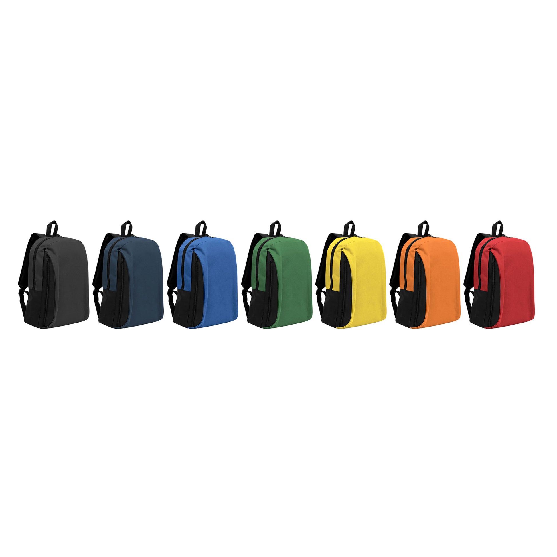 Potencia tu identidad visual con nuestra mochila urbana bitono. Diseño moderno con amplio compartimento frontal y espalda acolchada. Disponible en varios colores para combinar con tu logo. ¡Cotiza tu personalización!