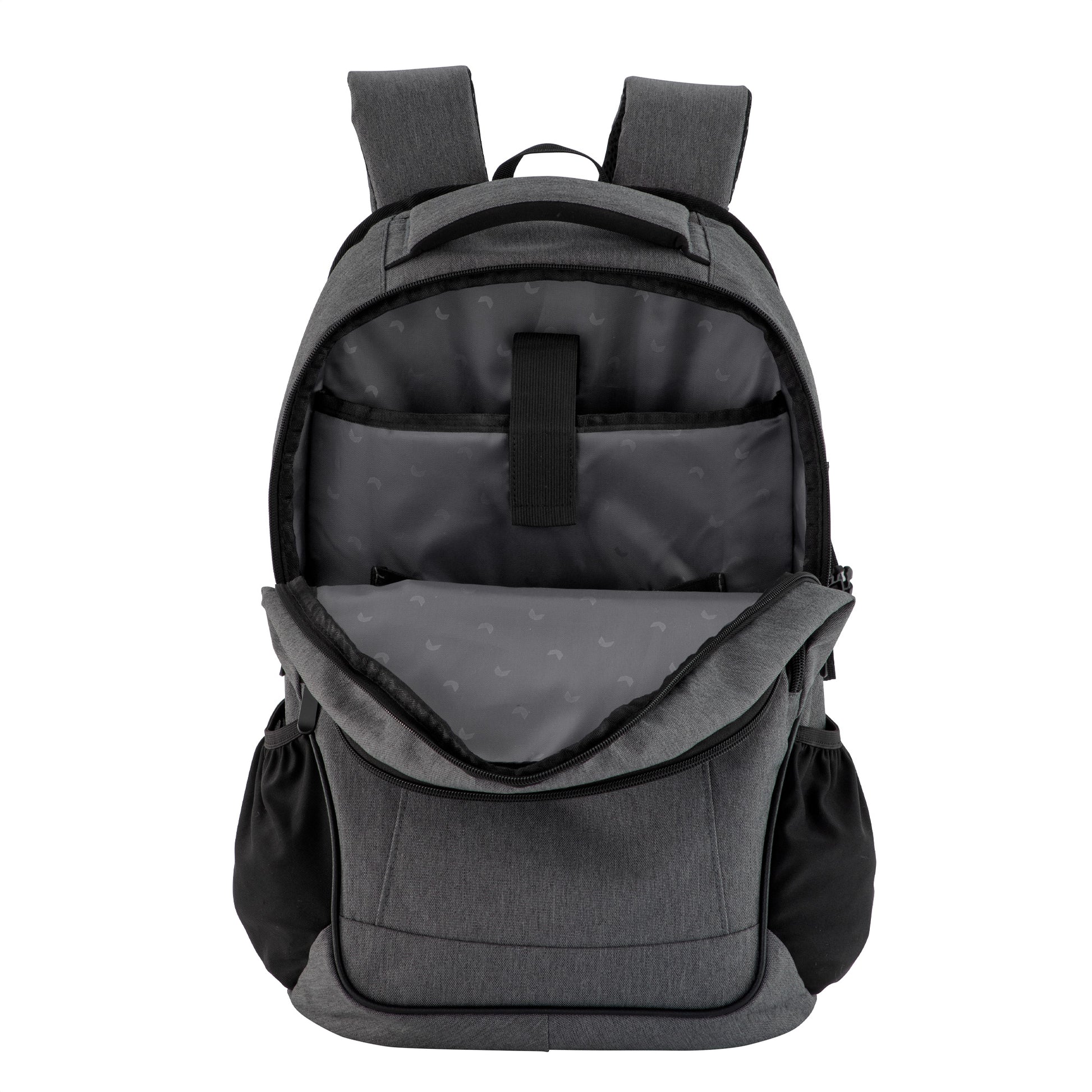 Protección total para tus equipos. Mochila de 16" con bolsillo acolchado, porta tablet de 11" y múltiples organizadores. Cierres metálicos y laterales elastizados. Calidad premium para tu equipo de trabajo. Funcionalidad y estilo para el branding de tu empresa.