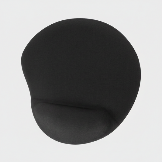 Mouse pad ergonómico corporativo con soporte de gel para muñeca, ideal para oficinas y trabajo diario. Personalizado con logo para merchandising empresarial, bienestar laboral y regalos corporativos.