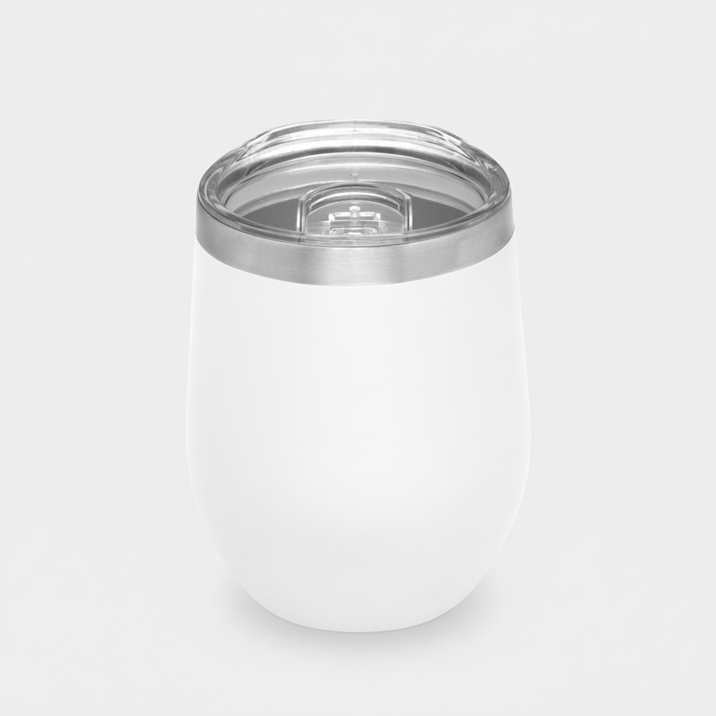 Mug térmico 350ml de acero inoxidable con tapa plástica transparente. Mantiene 12hrs caliente y 24hrs frío. Personalizable con logo impreso o grabado. 