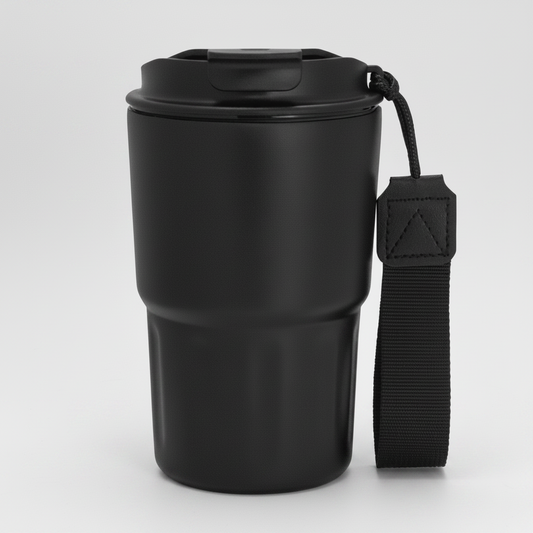 Mug de acero inoxidable con tecnología vacuum de doble pared. Mantiene bebidas calientes por 8h y frías por 12h. Acabado mate, 400ml y tapa hermética. ¡Personaliza con tu logo! Pedido mínimo 50 unidades.