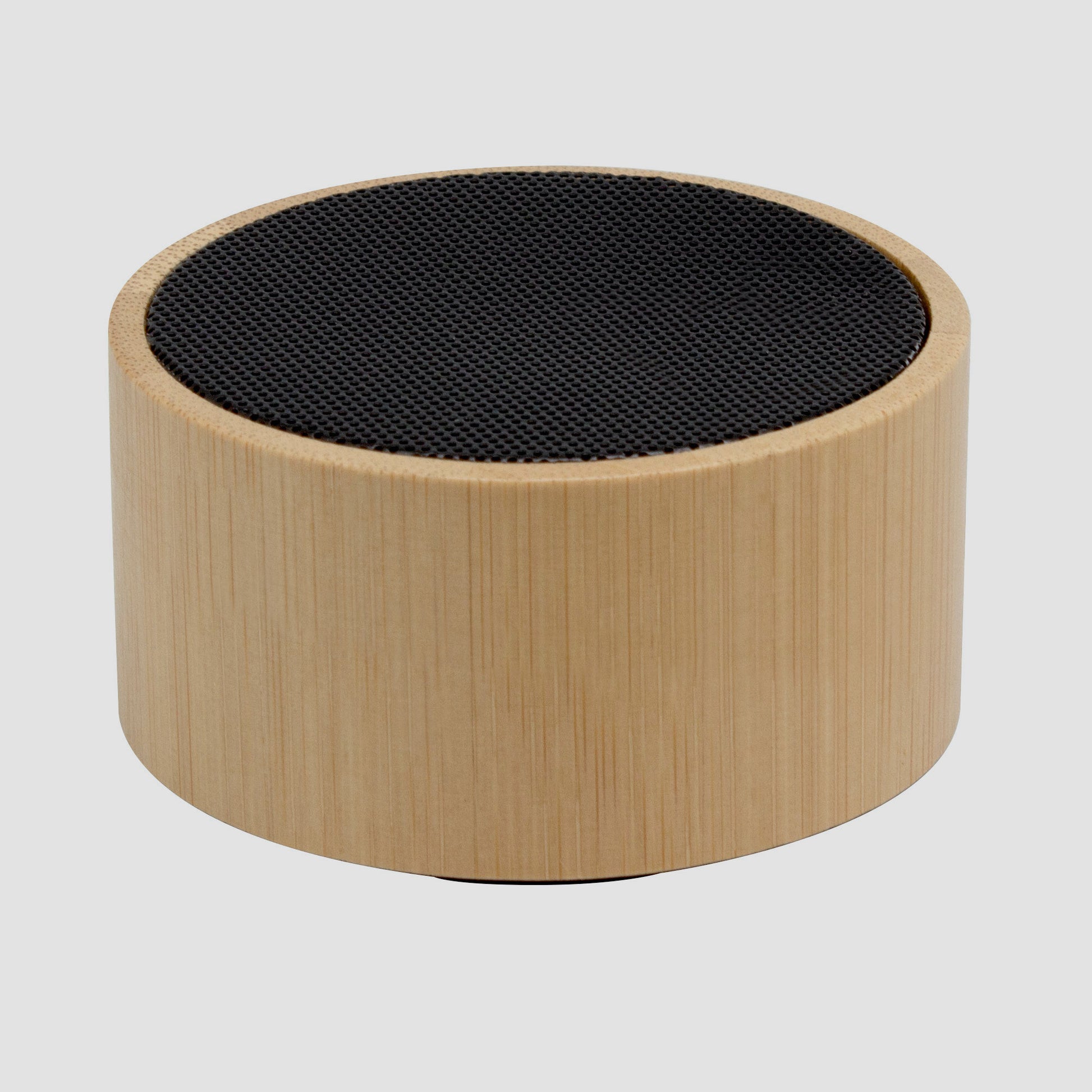 Altavoz Bluetooth 5.0 de bambú, 3W, batería 300mAh, micrófono integrado y carga USB-C. Ecológico y personalizable con logotipo. Regalo corporativo. Mín. 50 uds.