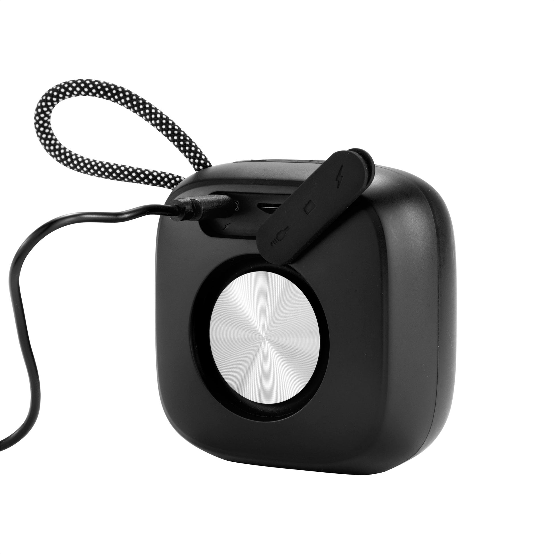 Parlante ejecutivo con múltiples modos: Bluetooth, Radio FM y Auxiliar. Estructura robusta, carga USB-C y 5W de potencia real, con base antideslizante. Ranura para tarjeta TF (Micro SD). La mejor relación calidad-precio para regalos corporativos por volumen. ¡Cotiza aquí!