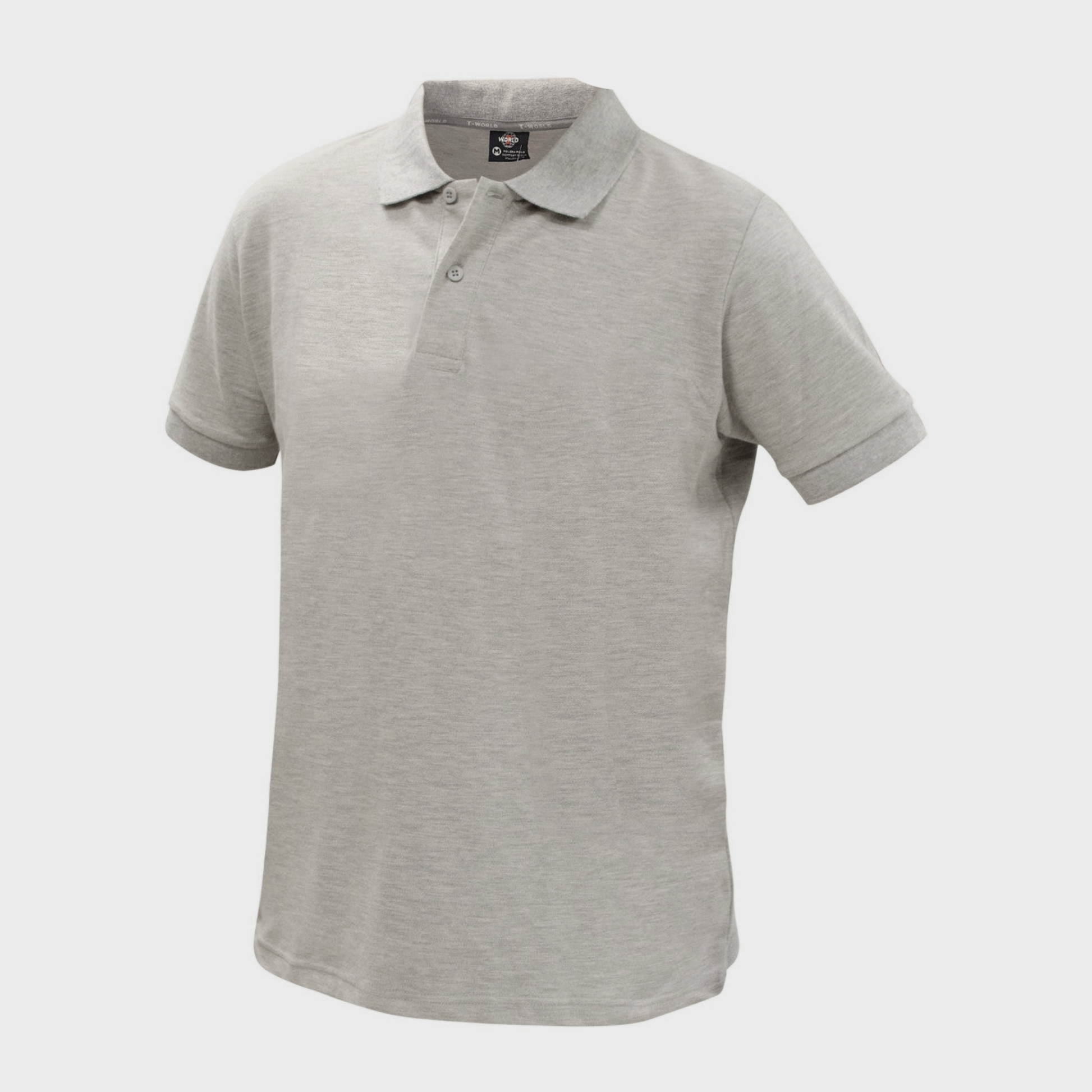 Polera corporativa piqué hombre manga corta con spandex y antipilling. Transpirable y duradera. Personalizable con bordado o impresión.