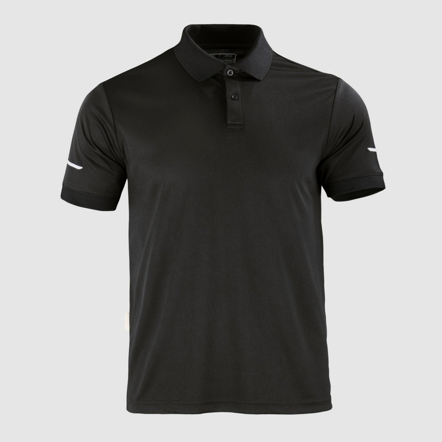 Polera corporativa work dry hombre manga corta antibacterial con control de humedad. Personalizable con bordado o impresión.