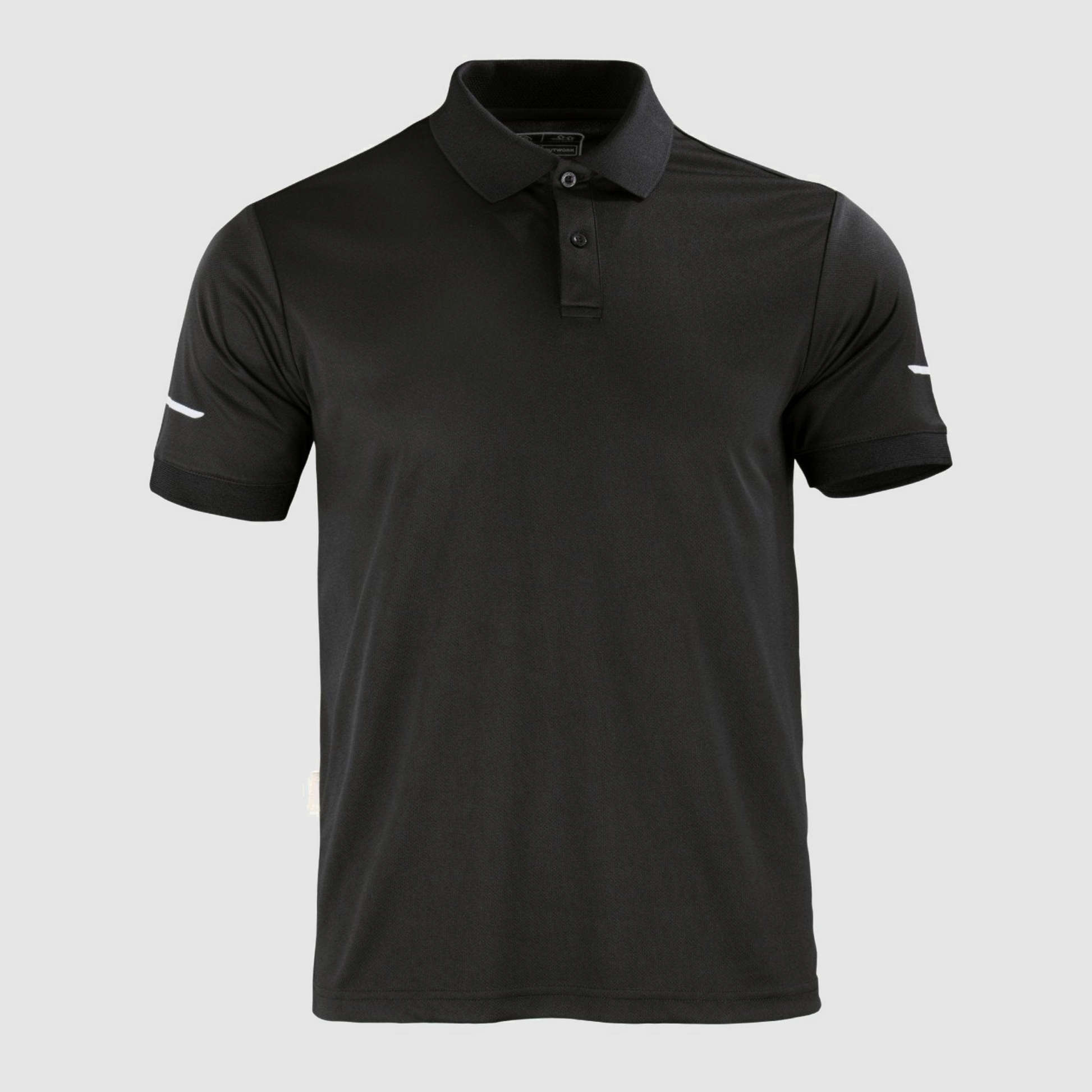 Polera corporativa work dry hombre manga corta antibacterial con control de humedad. Personalizable con bordado o impresión.