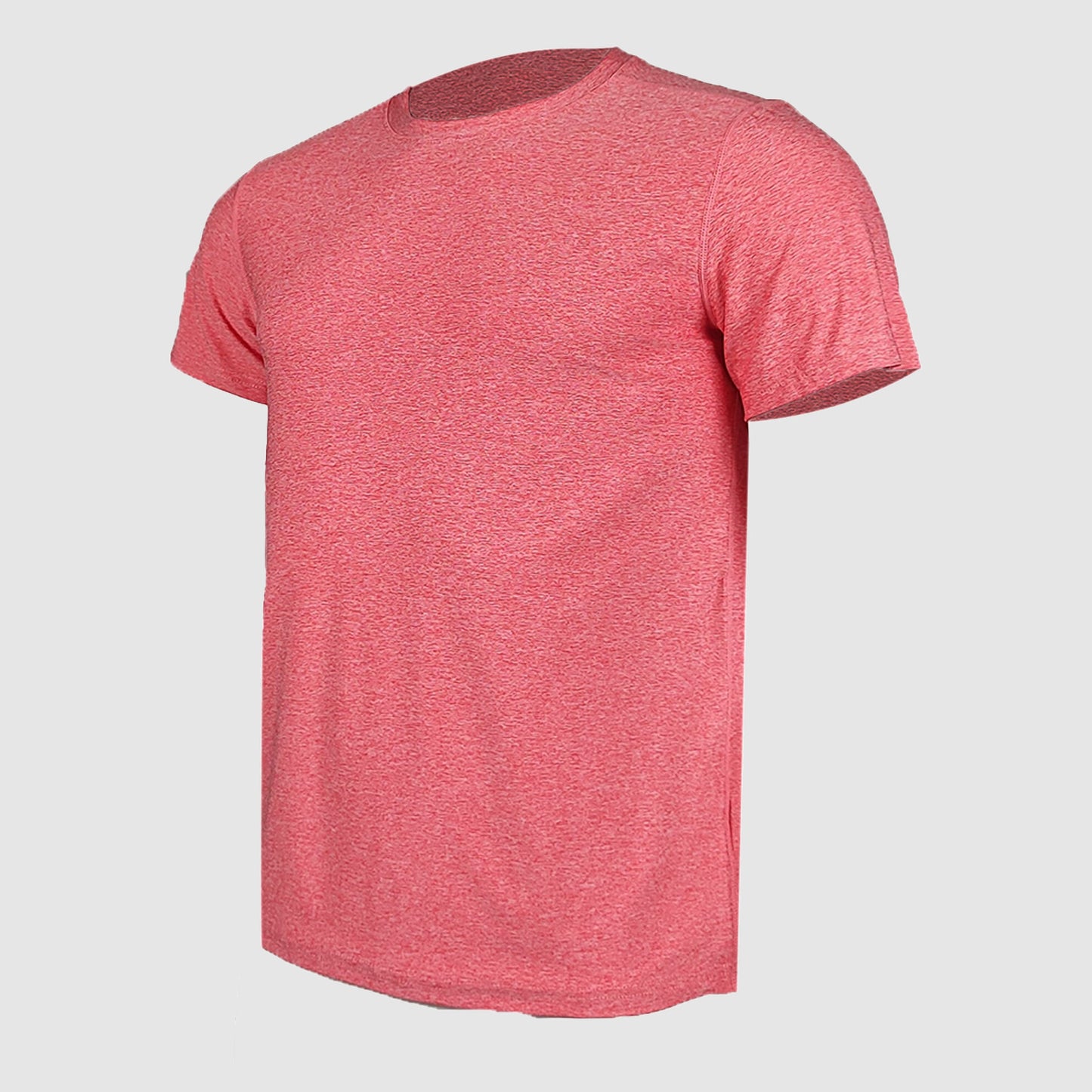 Polera manga corta, hombre, dry fit, jaspeada, secado rápido, tejido elastizado