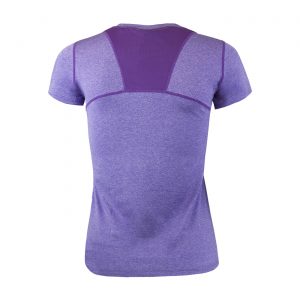 Polera dry fit mujer, manga corta, de secado rápido, tela malla en la espalda