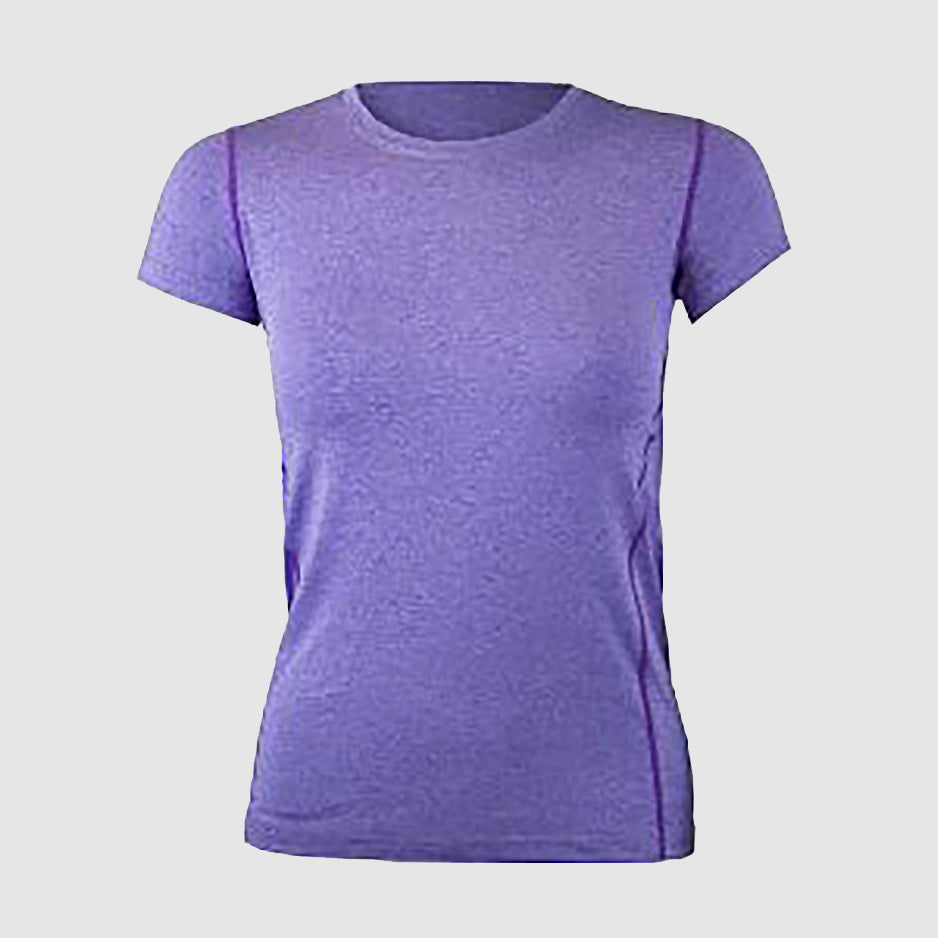 Polera dry fit mujer, manga corta, de secado rápido, tela malla en la espalda