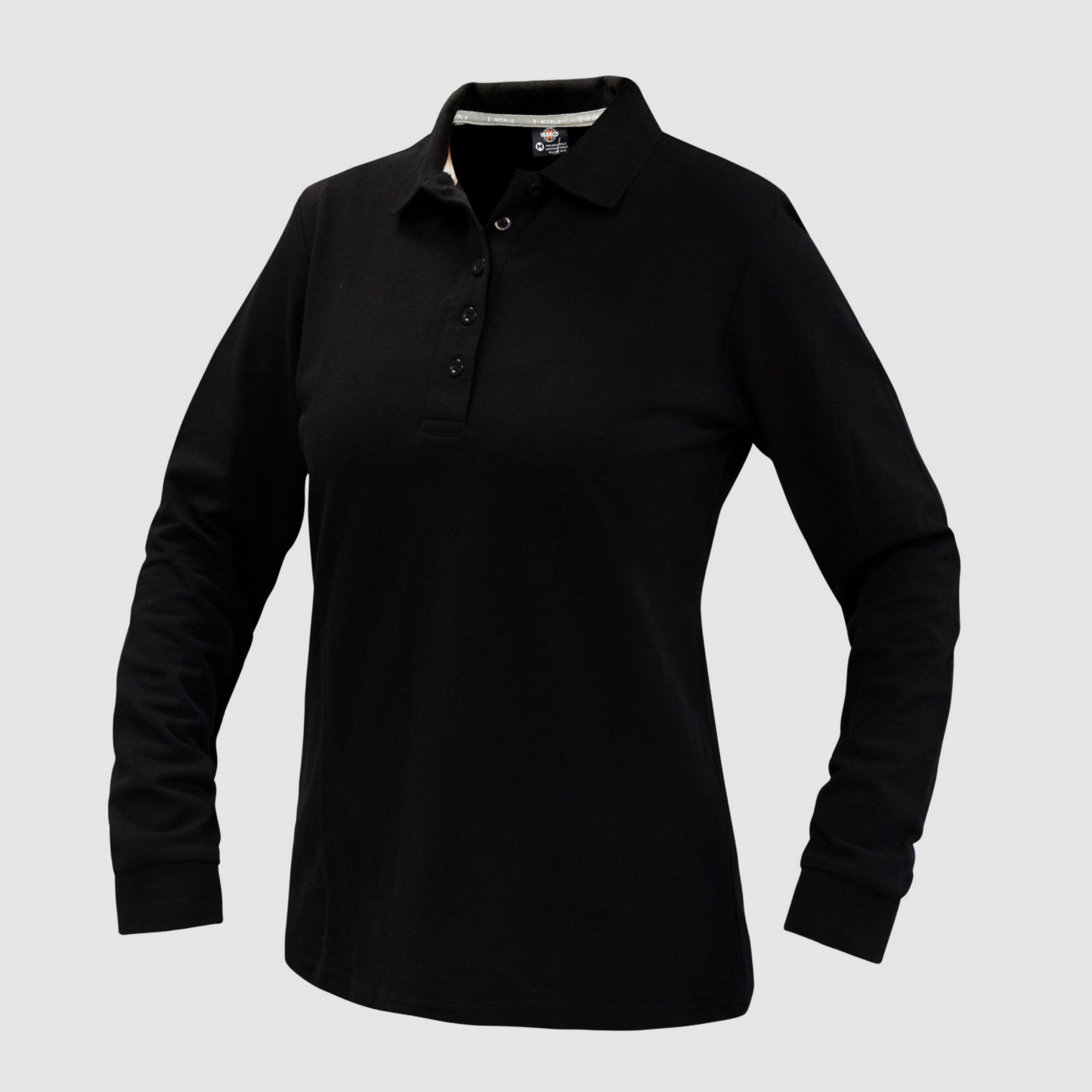 Polera corporativa piqué mujer con spandex, antipilling y protección UV. 59% algodón, 38% poliéster, 3% spandex. Variedad de colores. Bordada o impresa. Pedido mínimo 50 unidades.