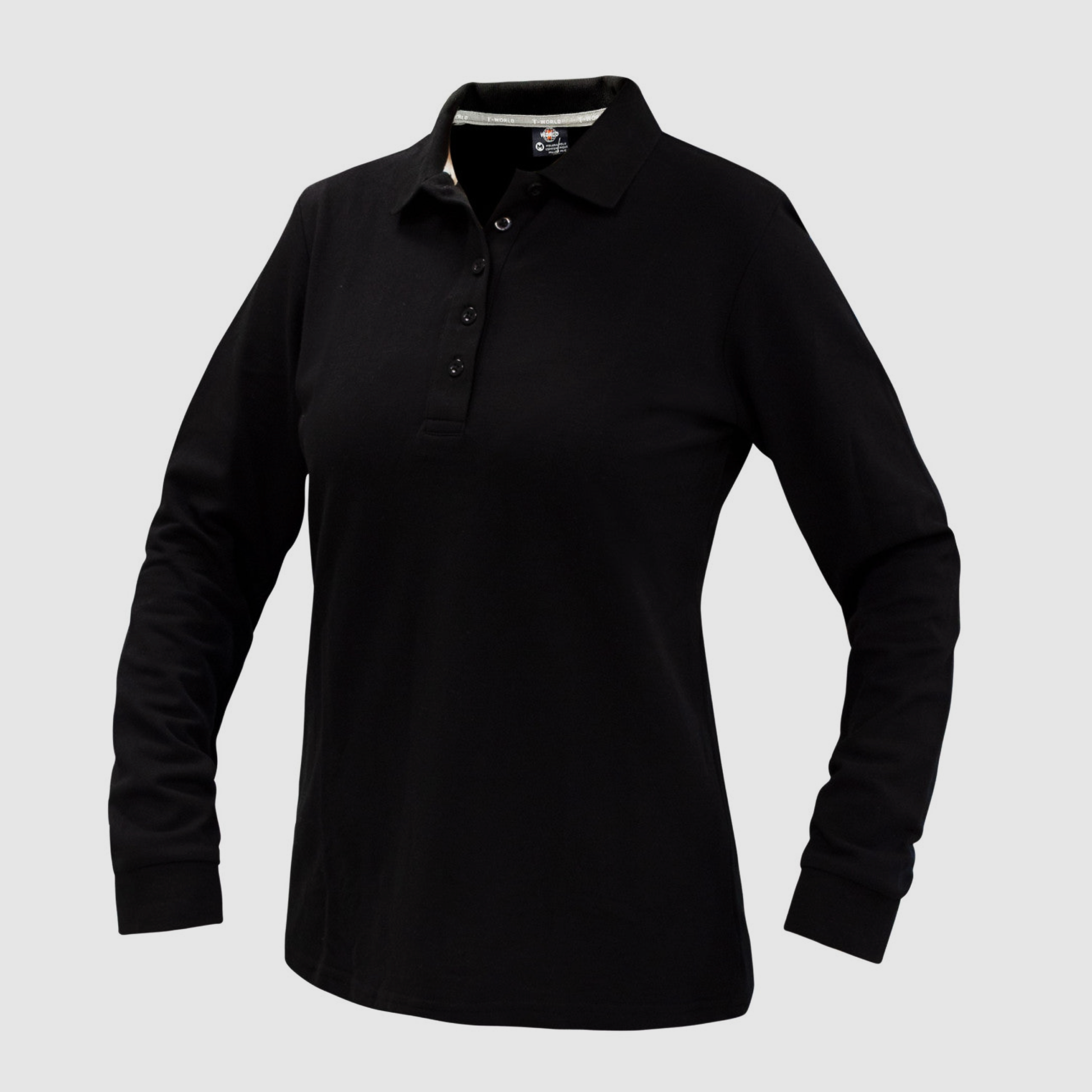 Polera corporativa piqué mujer con spandex, antipilling y protección UV. 59% algodón, 38% poliéster, 3% spandex. Variedad de colores. Bordada o impresa. Pedido mínimo 50 unidades.