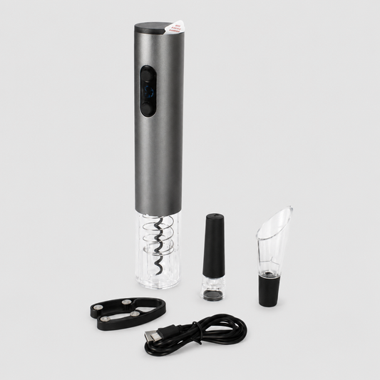 Regala tecnología y estilo: sacacorchos eléctrico, aireador, vertedor y más. Ideal para el Día del Padre.