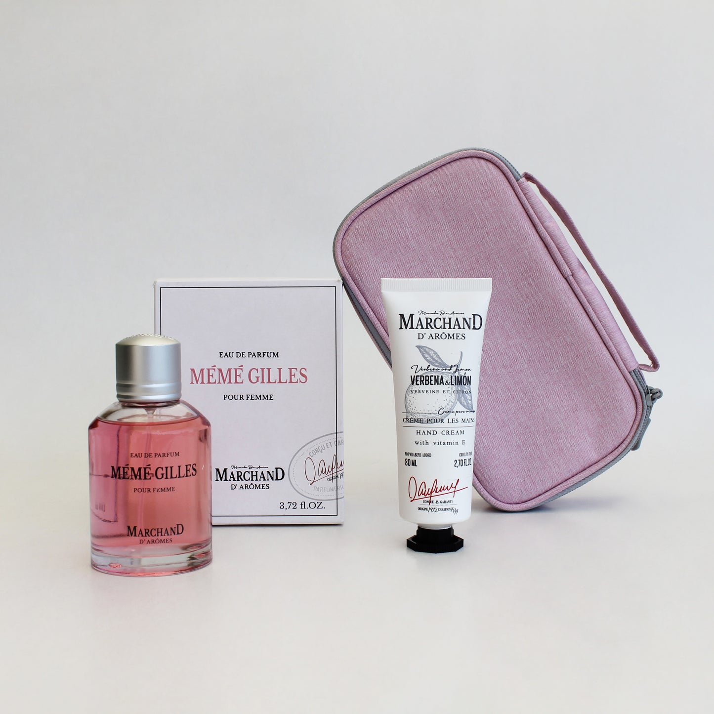 Elegante set con Eau de Parfum, crema de manos hidratante y neceser. Un regalo corporativo que aporta imagen, bienestar y una experiencia de cuidado personal.