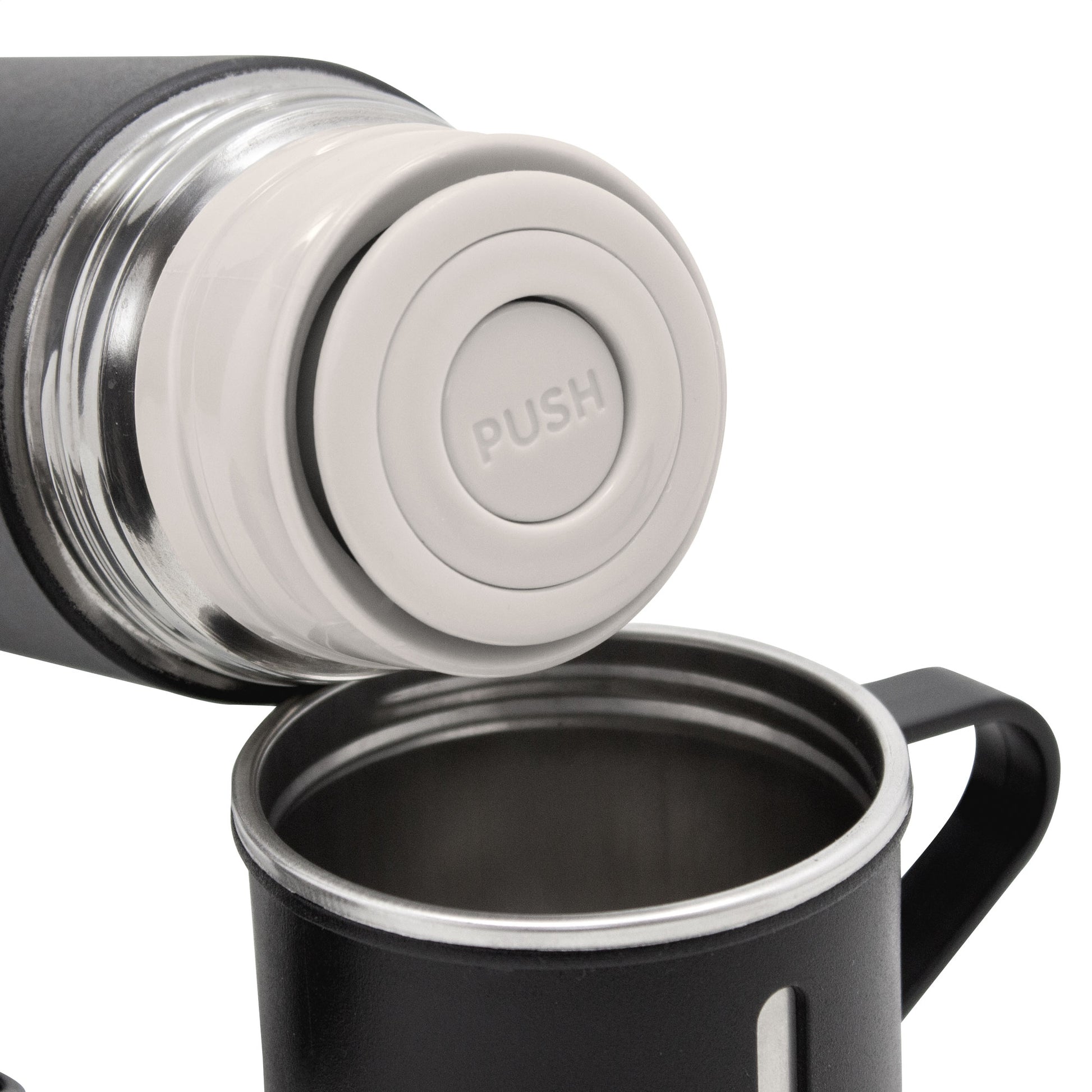 Lleva tus bebidas favoritas con este set de termo 500 ml y 3 tazas. Doble pared al vacío de acero inoxidable. Mantiene 12h calor y 24h frío. Acabado mate elegante, ideal para compartir. ¡Cómpralo hoy!