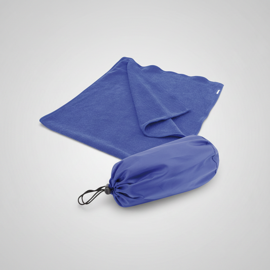 Toalla deportiva de microfibra personalizada con logo impreso. Ligera, compacta y práctica, ideal para entrenamientos, gimnasio, actividades al aire libre y regalos corporativos para tu equipo. Cotiza hoy.